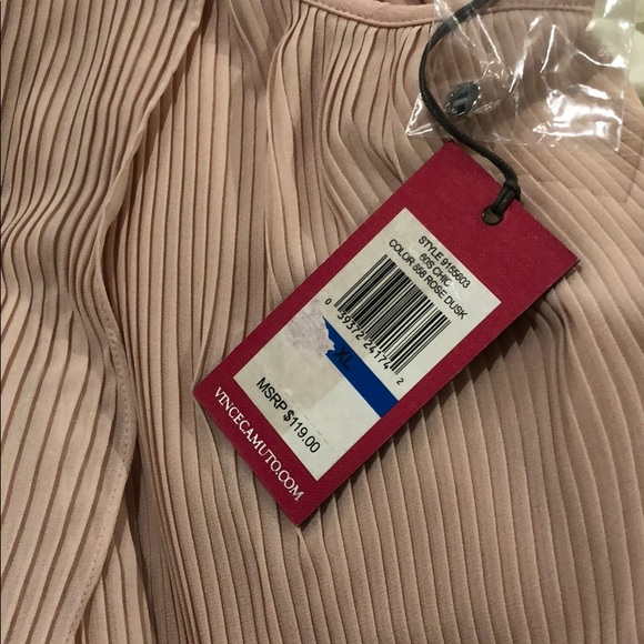 Vince Camuto double top, rose, sz XL, NWT - Picture 5 of 5